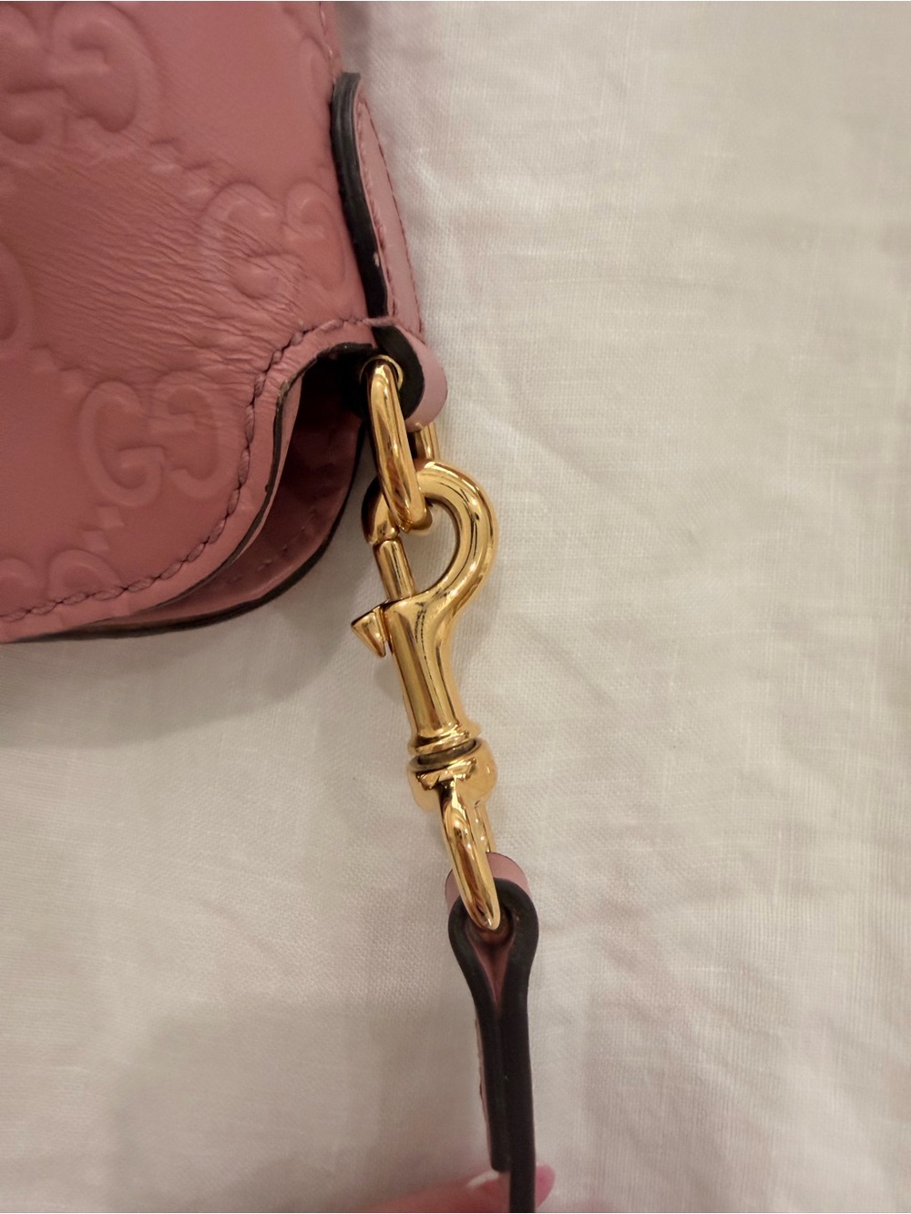 Gucci Rose Pink Embossed GG Leather Tote - Picture 11 of 12